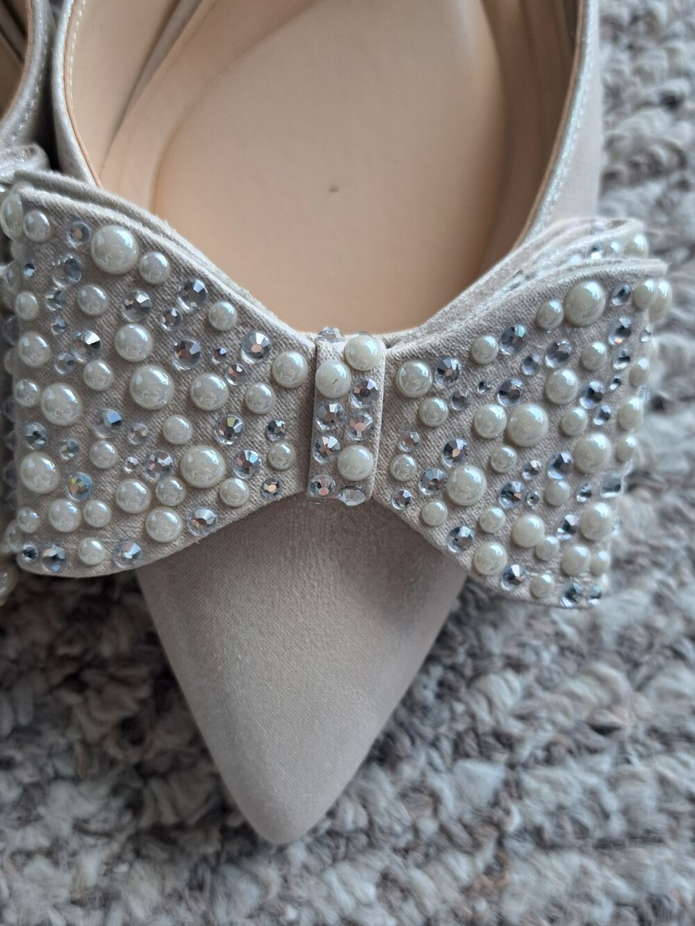Jessica Simpson Nude Slingback Heels Size 9.5 SEE LAST PIC 4 PINKY NAIL SZ FLAW - Picture 3 of 7